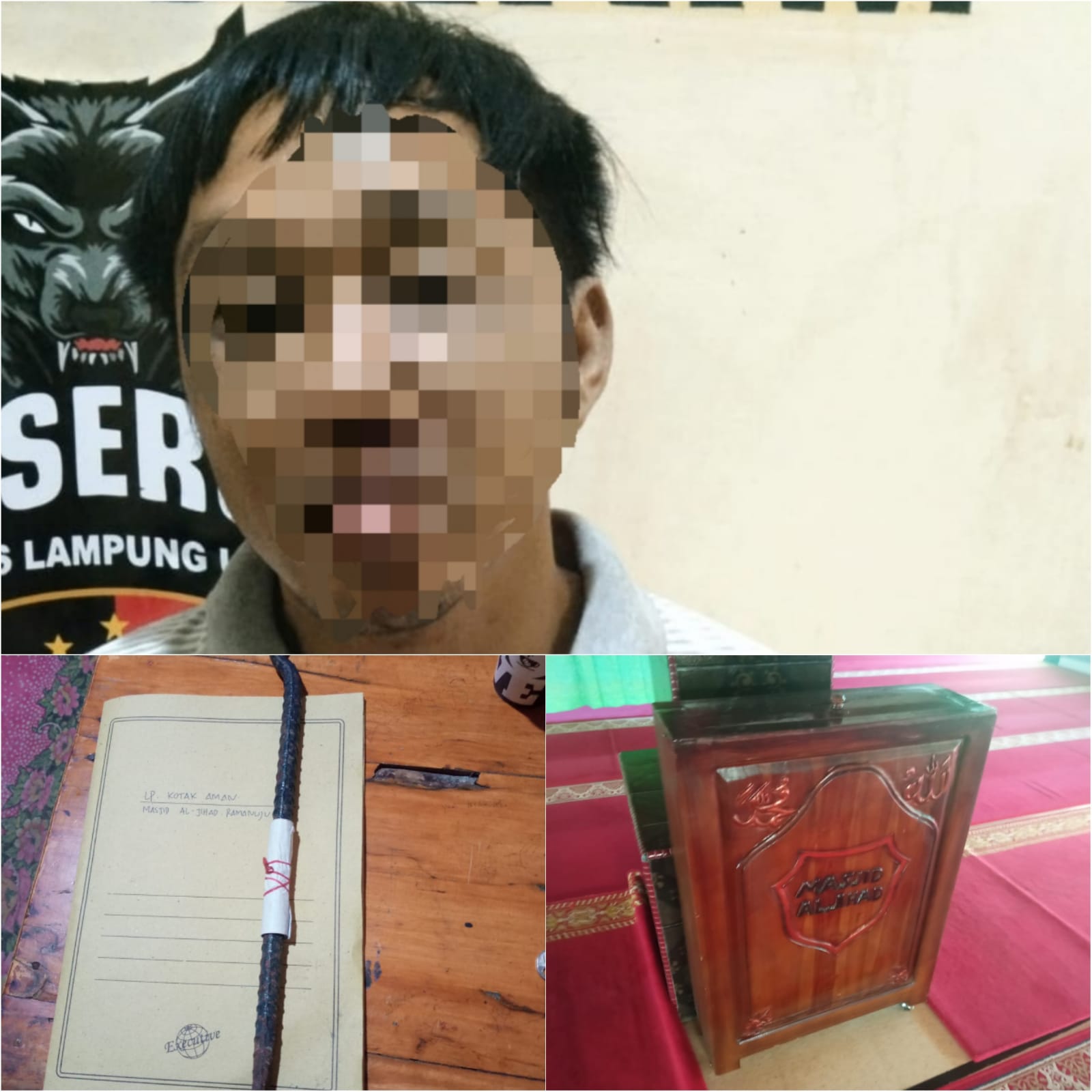 Tim TEKAB 308 Reskrim Polres Lampung Utara tangkap Residivis pencuri kotak amal masjid