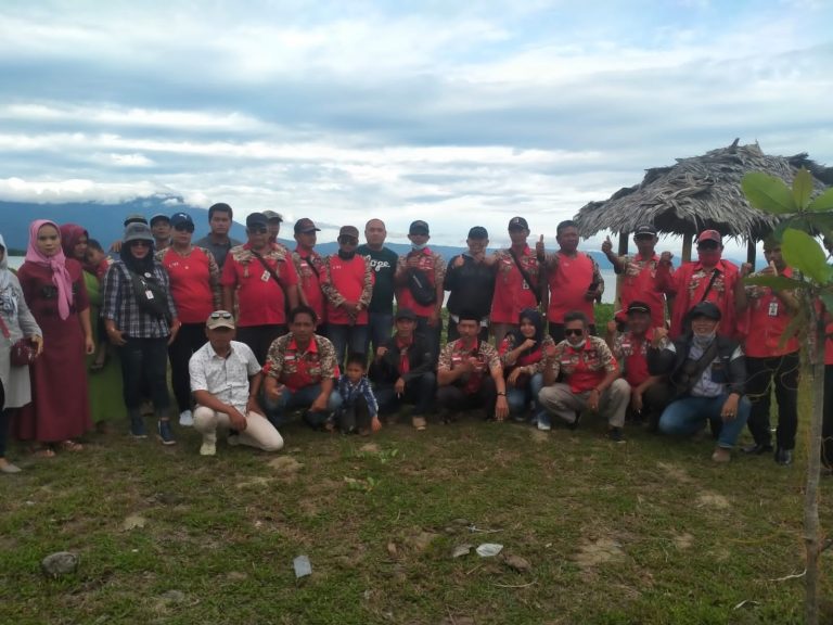 Rakor Awal Tahun Ormas GML Tanggamus,Di Pantai Wisata Tanjung Burnai Pematang Sawa