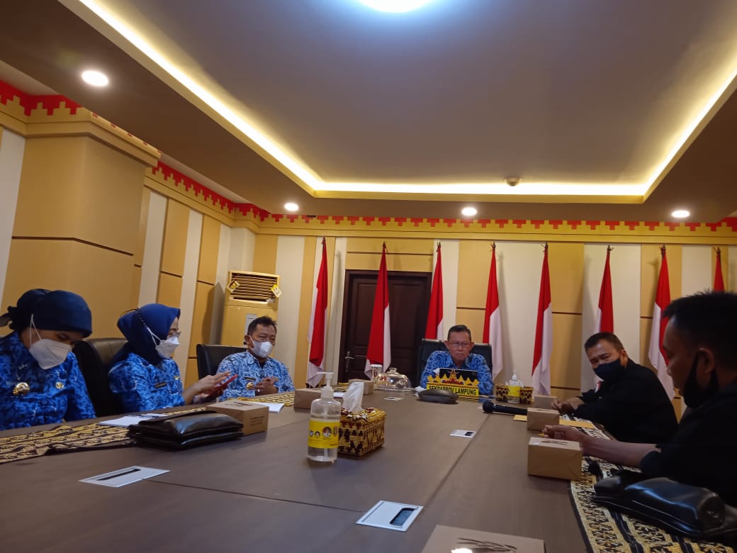 Pengurus SMSI Lampung Audensi dengan Sekdaprov Lampung