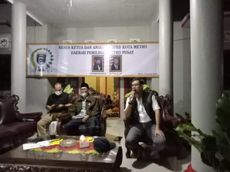 Ketua DPRD Kota Metro Tondi Berkomitmen Perjuangkan Keinginan Warga Metro Pusat